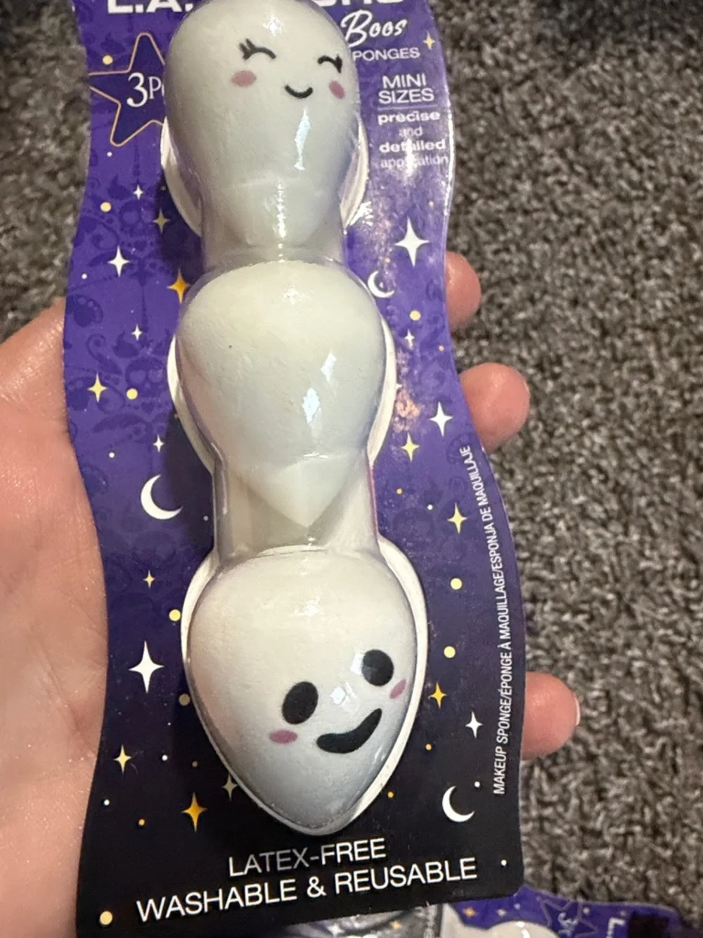 L.A. COLORS x Beautifully Bewitched Baby Boos Ghost Makeup Sponges White (3pc)